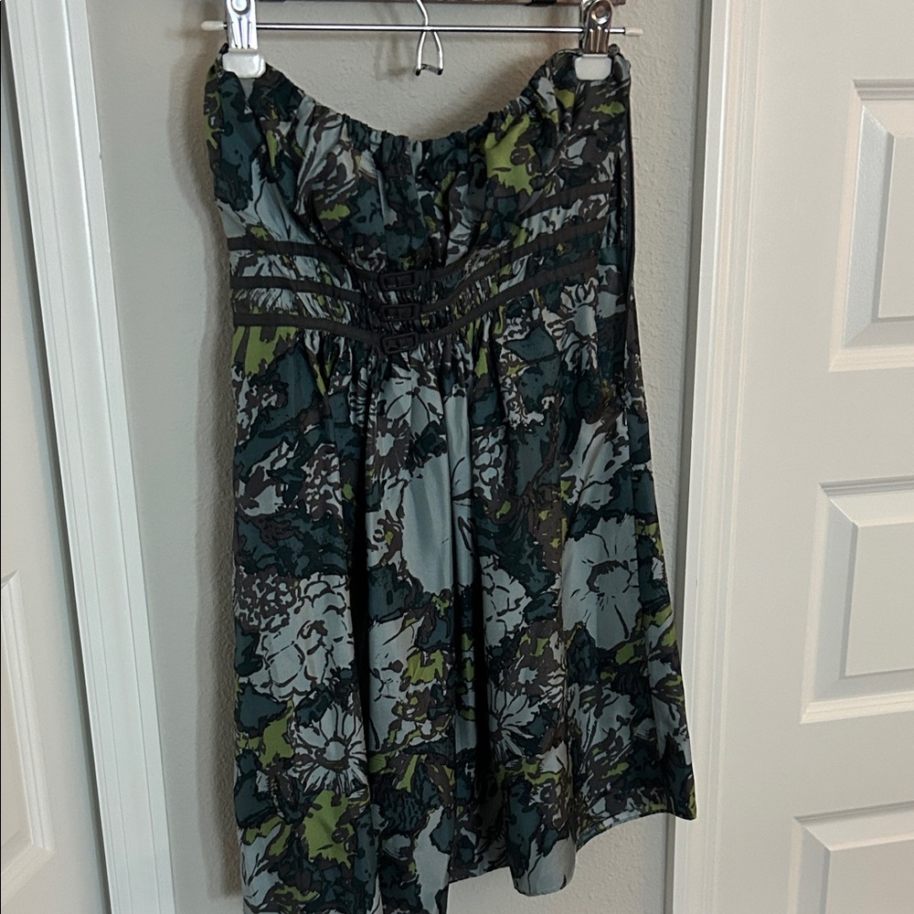 Susana Monaco Camouflage Strapless Dress